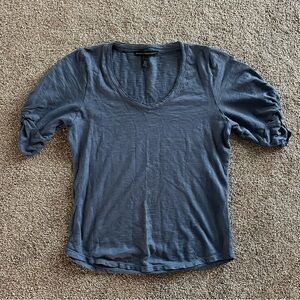 White House Black Market Navy Short Sleeve Top